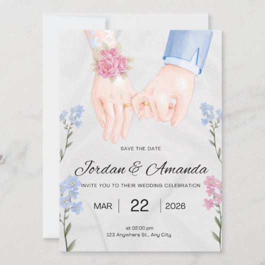 Hochzeitseinladung (Vorderseite)