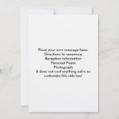 Hochzeitseinladung 2 Herz 2 Ringe Zweiseiten-Druck Einladung (Rückseite)