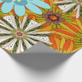 Hochzeitseinladung. Abstrakter blumengeschmückter  Geschenkpapier (Ecke)