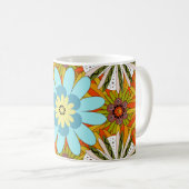 Hochzeitseinladung. Abstrakter blumengeschmückter Kaffeetasse (VorderseiteRechts)