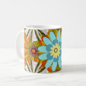 Hochzeitseinladung. Abstrakter blumengeschmückter Kaffeetasse (Vorderseite Links)