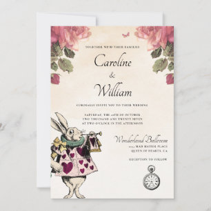 Hochzeitseinladung Alice im Wunderland Einladung