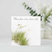 Hochzeitseinladung am Strand Einladung (Stehend Vorderseite)