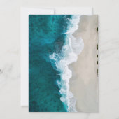 Hochzeitseinladung an der Küste durch blaue Navy Einladung (Rückseite)