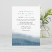 Hochzeitseinladung an Ocean Tides Einladung (Stehend Vorderseite)