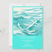 Hochzeitseinladung Anker der Liebe in einem mariti