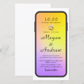 Hochzeitseinladung auf dem Handy-Sperrbildschirm (Vorne/Hinten)