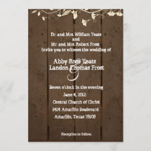 Hochzeitseinladung aus floralem Holz Einladung