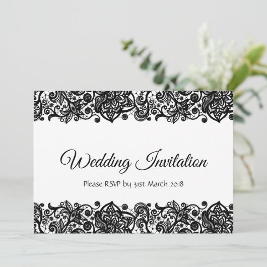 Hochzeitseinladung beidseitig einladung (Stehend Vorderseite)