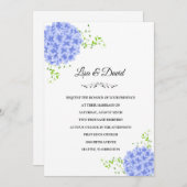 Hochzeitseinladung - Blaue Hydrangeas Einladung (Vorne/Hinten)