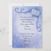 Hochzeitseinladung Blaue Rose Einladung (Rückseite)