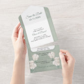 Hochzeitseinladung Bloral Save the Date All In One Einladung (Abreißen)