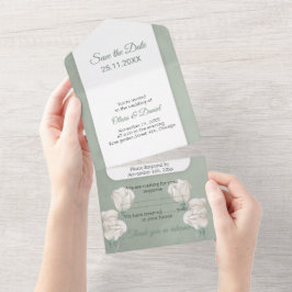 Hochzeitseinladung Bloral Save the Date All In One Einladung