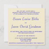 Hochzeitseinladung - Blue & Gold Einladung (Rückseite)