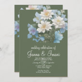 Hochzeitseinladung Blütenpastellblume Einladung (Vorne/Hinten)