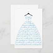 Hochzeitseinladung, Brautparty, etwas blau Einladung (Vorne/Hinten)