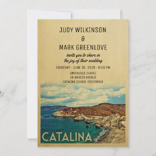 Hochzeitseinladung Catalina Island Vintage Einladung