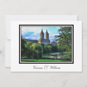 Hochzeitseinladung Central Park Lake, San Remo NYC Einladung