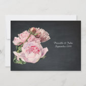 Hochzeitseinladung Chalkboard, stilisiertes Kleid Einladung (Rückseite)