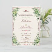 Hochzeitseinladung Dankeskarte (Stehend Vorderseite)