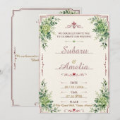 Hochzeitseinladung Dankeskarte (Vorne/Hinten)