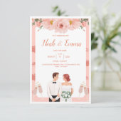 Hochzeitseinladung Dankeskarte (Stehend Vorderseite)