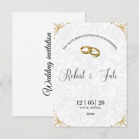 Hochzeitseinladung Dankeskarte (Vorne/Hinten)