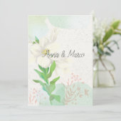 Hochzeitseinladung delikate Blume Einladung (Stehend Vorderseite)