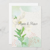 Hochzeitseinladung delikate Blume Einladung (Vorne/Hinten)