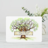 Hochzeitseinladung - Der Baum der Liebe Einladung (Stehend Vorderseite)