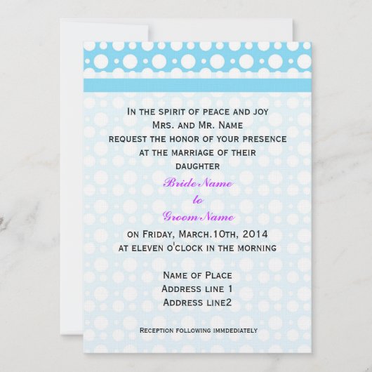 Hochzeitseinladung der Eltern von Braut und Bräuti Einladung (Vorderseite)