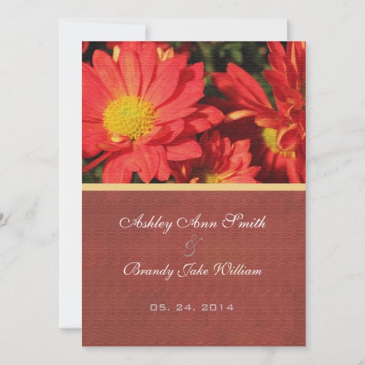 Hochzeitseinladung der Eltern von Braut und Bräuti Einladung (Rückseite)