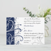 Hochzeitseinladung der Marine Einladung (Stehend Vorderseite)