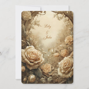 Hochzeitseinladung der schönen Rose Einladung