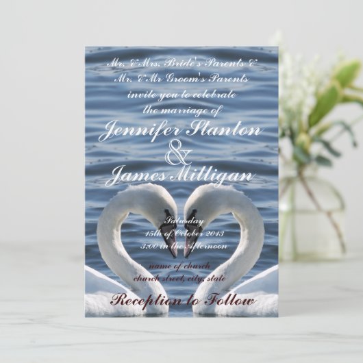 Hochzeitseinladung Einladung (Stehend Vorderseite)