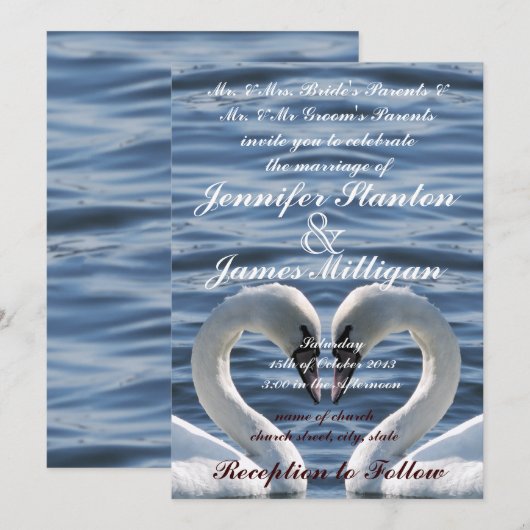 Hochzeitseinladung Einladung (Vorne/Hinten)