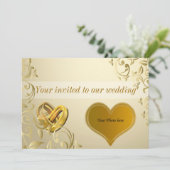 Hochzeitseinladung Einladung (Stehend Vorderseite)