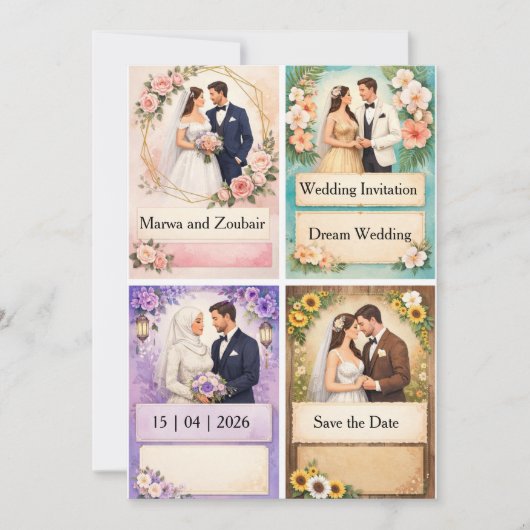 Hochzeitseinladung Einladung (Vorderseite)