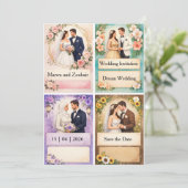 Hochzeitseinladung Einladung (Stehend Vorderseite)