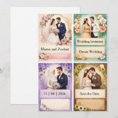 Hochzeitseinladung Einladung (Vorne/Hinten)