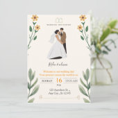 Hochzeitseinladung Einladung (Stehend Vorderseite)