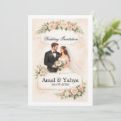 Hochzeitseinladung Einladung (Stehend Vorderseite)