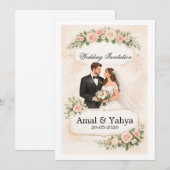 Hochzeitseinladung Einladung (Vorne/Hinten)