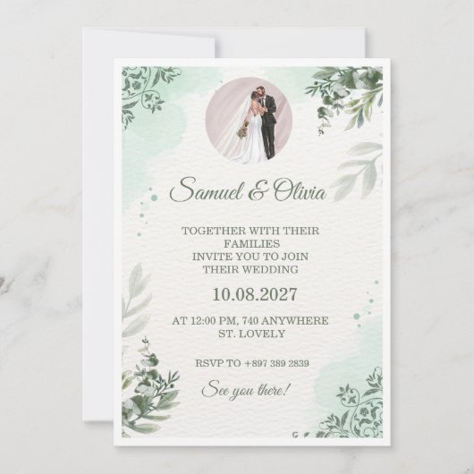 Hochzeitseinladung Einladung (Vorderseite)