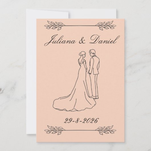 Hochzeitseinladung Einladung (Vorderseite)