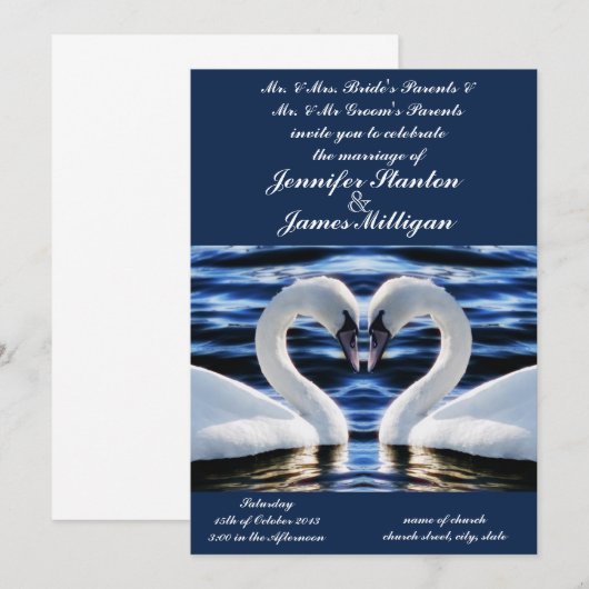 Hochzeitseinladung Einladung (Vorne/Hinten)