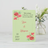 Hochzeitseinladung Einladung (Stehend Vorderseite)