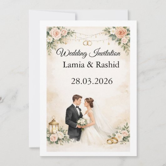 Hochzeitseinladung Einladung (Vorderseite)
