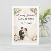 Hochzeitseinladung Einladung (Stehend Vorderseite)