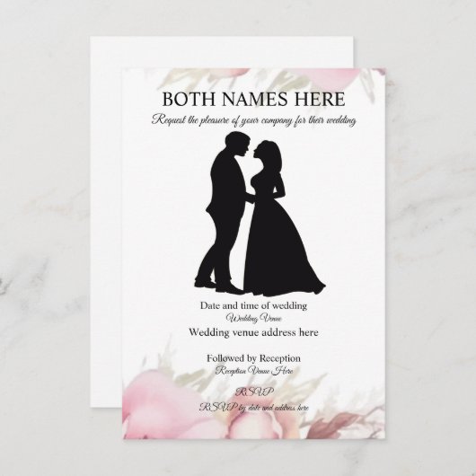 Hochzeitseinladung Einladung (Vorne/Hinten)